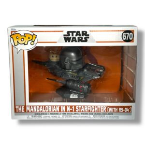Funko Pop! Rides Super Deluxe – The Mandalorian in N-1 Starfighter with R5-D4 (#670)