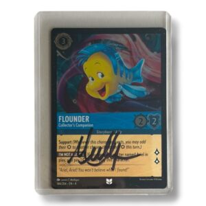 Disney Lorcana TCG – Flounder: Collector’s Companion (#144/204)- Autógrafo Oficial de James C. Mulligan